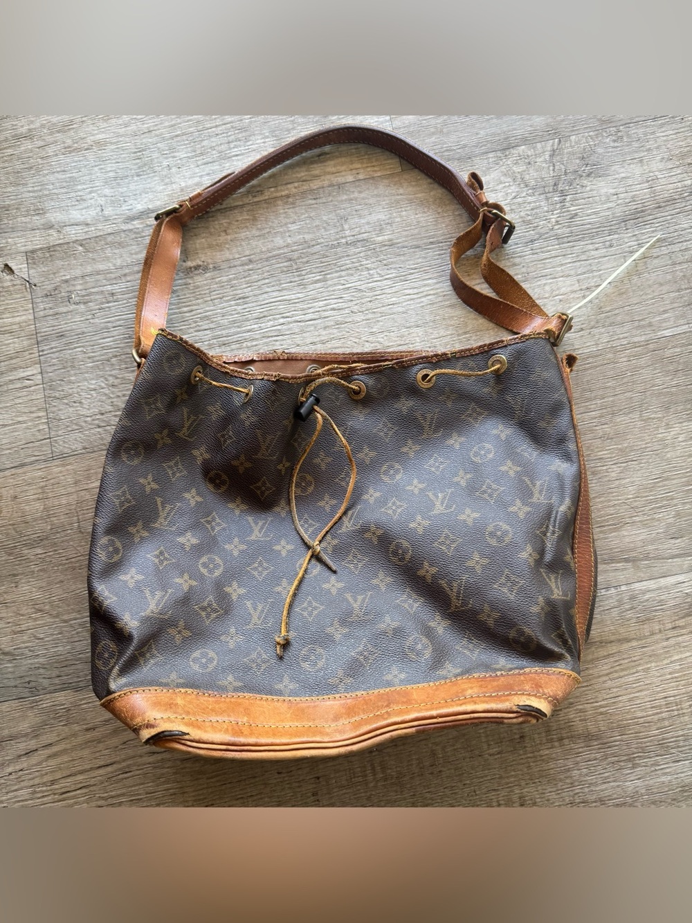 Louis Vuitton Monogram Petit Noe Brown Shoulder bag ML871 Vintage 80s Authentic